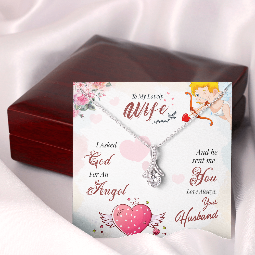 012 To My Lovely Wife - Alluring Beauty Necklace With Mahogany Style Luxury Box