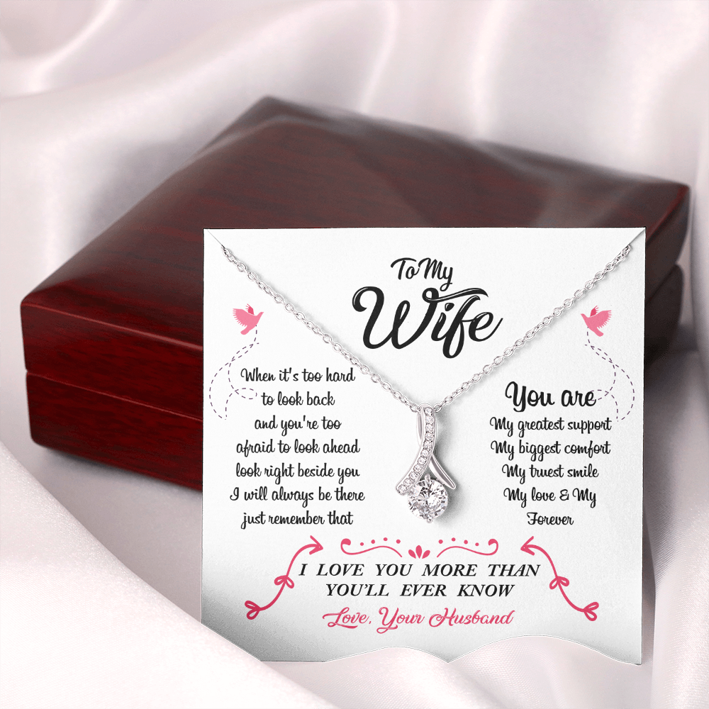 011 To My Wife - Alluring Beauty Necklace With Mahogany Style Luxury Box
