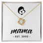 Mama, Est. 2002 - 18K Yellow Gold Finish Love Knot Necklace