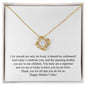 Happy Mother's Day (From Husband) 008 - 18K Yellow Gold Finish Love Knot Necklace