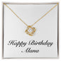 Happy Birthday Alana - 18K Yellow Gold Finish Love Knot Necklace