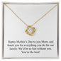 Happy Mother's Day 016 - 18K Yellow Gold Finish Love Knot Necklace