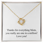 Happy Mother's Day (From Son) 002 - 18K Yellow Gold Finish Love Knot Necklace