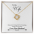 007 To My Wife - 18K Yellow Gold Finish Love Knot Necklace