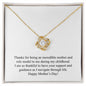 Happy Mother's Day (From Daughter) 005 - 18K Yellow Gold Finish Love Knot Necklace