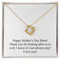 Happy Mother's Day 001 - 18K Yellow Gold Finish Love Knot Necklace