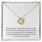 Happy Mother's Day (From Husband) 002 - 18K Yellow Gold Finish Love Knot Necklace