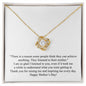 Happy Mother's Day (From Daughter) 002 - 18K Yellow Gold Finish Love Knot Necklace