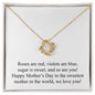 Happy Mother's Day 025 - 18K Yellow Gold Finish Love Knot Necklace