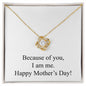 Happy Mother's Day 012 - 18K Yellow Gold Finish Love Knot Necklace