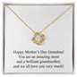 Happy Mother's Day (For Grandma) 003 - 18K Yellow Gold Finish Love Knot Necklace