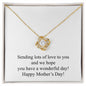 Happy Mother's Day (For Mother In Law) 001 - 18K Yellow Gold Finish Love Knot Necklace