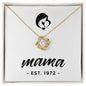 Mama, Est. 1972 - 18K Yellow Gold Finish Love Knot Necklace