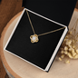 18K Yellow Gold Finish Love Knot Necklace v2
