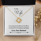 008 To My Wife - 18K Yellow Gold Finish Love Knot Necklace
