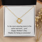 Happy Mother's Day 005 - 18K Yellow Gold Finish Love Knot Necklace