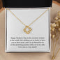 Happy Mother's Day (From Husband) 002 - 18K Yellow Gold Finish Love Knot Necklace