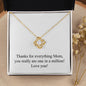 Happy Mother's Day (From Son) 002 - 18K Yellow Gold Finish Love Knot Necklace