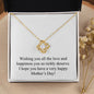 Happy Mother's Day 010 - 18K Yellow Gold Finish Love Knot Necklace