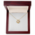 18K Yellow Gold Finish Love Knot Necklace With Mahogany Style Luxury Box