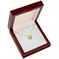 18K Yellow Gold Finish Love Knot Necklace With Mahogany Style Luxury Box