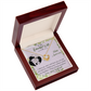 019 To My Beautiful Wife, Happy Anniversary - 18K Yellow Gold Finish Love Knot Necklace With Mahogany Style Luxury Box