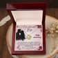 020 To My Beautiful Wife, Happy Anniversary - 18K Yellow Gold Finish Love Knot Necklace With Mahogany Style Luxury Box