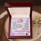 016 To My Wife - 18K Yellow Gold Finish Love Knot Necklace With Mahogany Style Luxury Box