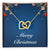 Merry Christmas v01 - 18K Yellow Gold Finish Interlocking Hearts Necklace