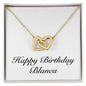 Happy Birthday Blanca - 18K Yellow Gold Finish Interlocking Hearts Necklace