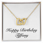 Happy Birthday Tiffany - 18K Yellow Gold Finish Interlocking Hearts Necklace