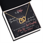 017 To My Wife - 18K Yellow Gold Finish Interlocking Hearts Necklace