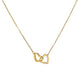 008 To My Wife - 18K Yellow Gold Finish Interlocking Hearts Necklace