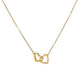 Celebrating 08 Years Anniversary - 18K Yellow Gold Finish Interlocking Hearts Necklace