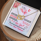 013 To My Wife - 18K Yellow Gold Finish Interlocking Hearts Necklace