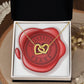 Celebrating 23 Years Anniversary - 18K Yellow Gold Finish Interlocking Hearts Necklace