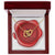 Celebrating 06 Years Anniversary - 18K Yellow Gold Finish Interlocking Hearts Necklace With Mahogany Style Luxury Box