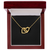 18K Yellow Gold Finish Interlocking Hearts Necklace With Mahogany Style Luxury Box v2