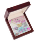 015 To My Wife - 18K Yellow Gold Finish Interlocking Hearts Necklace With Mahogany Style Luxury Box