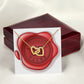 Celebrating 59 Years Anniversary - 18K Yellow Gold Finish Interlocking Hearts Necklace With Mahogany Style Luxury Box