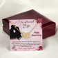 020 To My Beautiful Wife, Happy Anniversary - 18K Yellow Gold Finish Interlocking Hearts Necklace With Mahogany Style Luxury Box