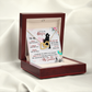 014 To My Wife - 18K Yellow Gold Finish Interlocking Hearts Necklace With Mahogany Style Luxury Box