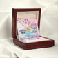 015 To My Wife - 18K Yellow Gold Finish Interlocking Hearts Necklace With Mahogany Style Luxury Box