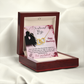 020 To My Beautiful Wife, Happy Anniversary - 18K Yellow Gold Finish Interlocking Hearts Necklace With Mahogany Style Luxury Box