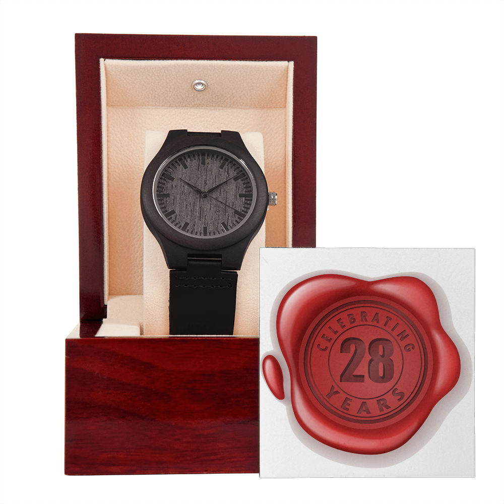 Celebrating 28 Years Anniversary - Wooden Watch