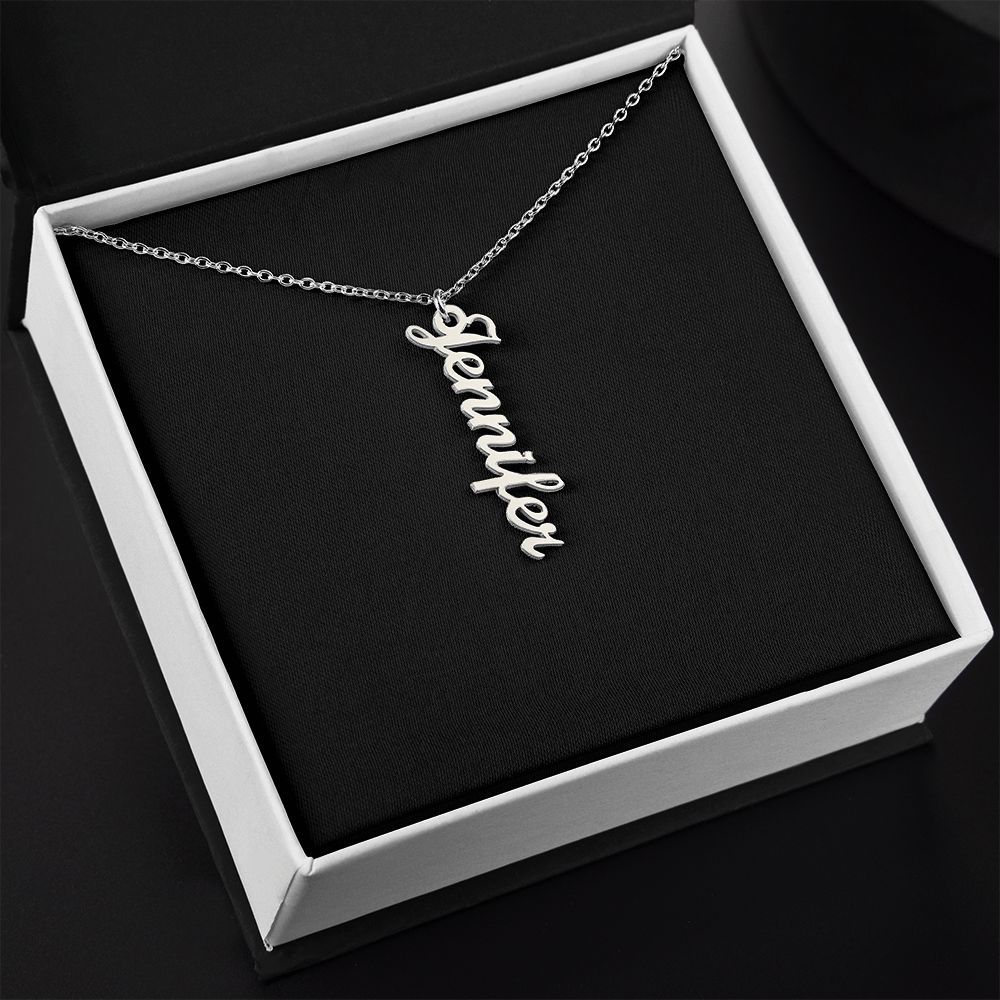 Personalized Vertical Name Necklace v2