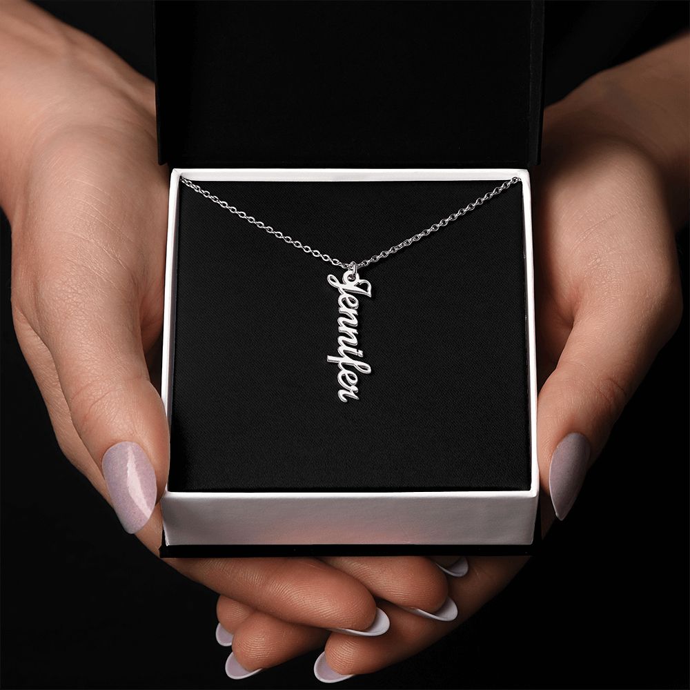 Personalized Vertical Name Necklace v2