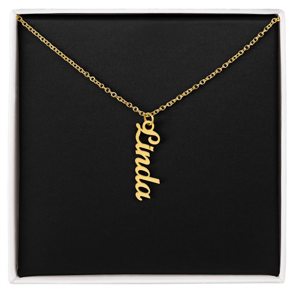 Personalized Vertical Name Necklace v2