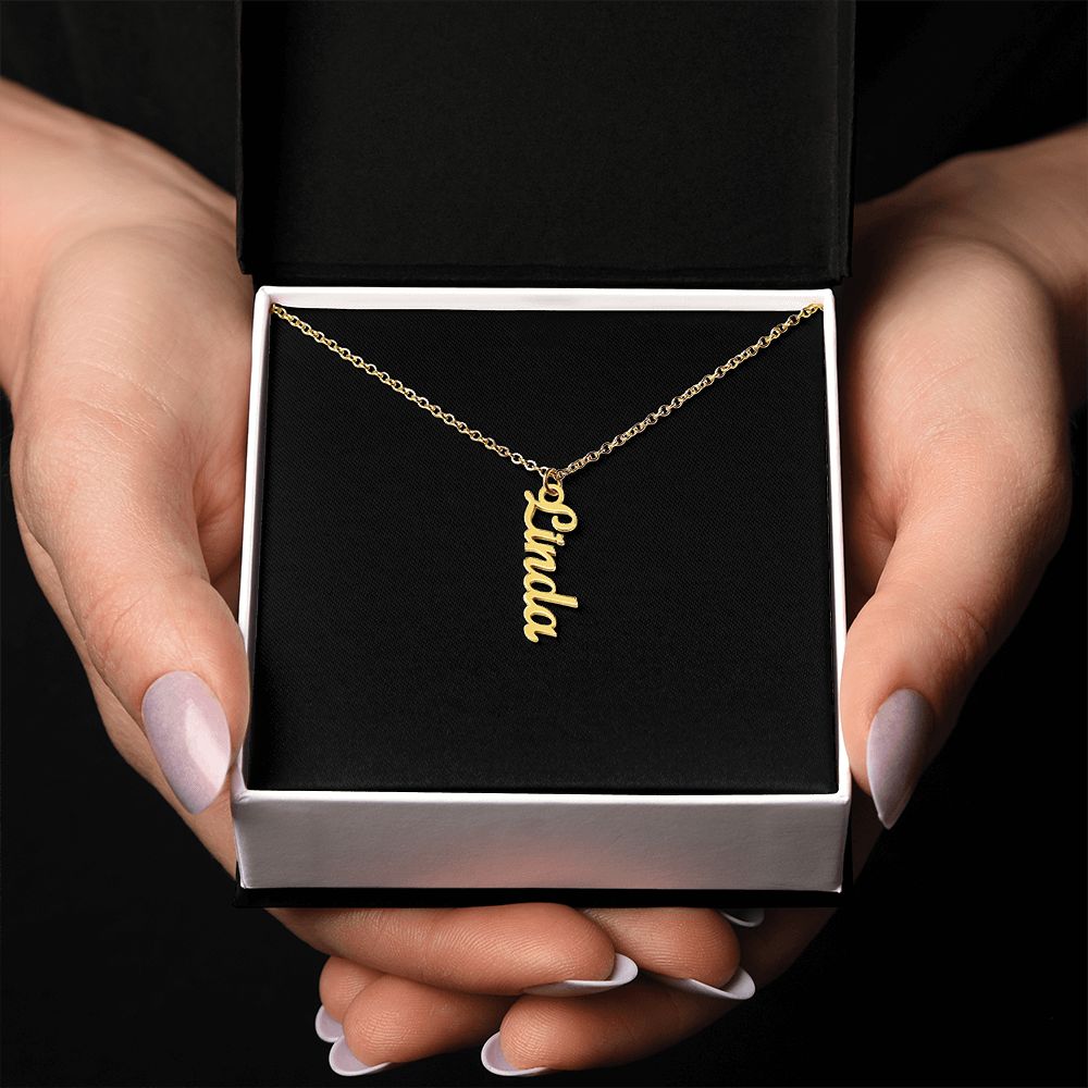 Personalized Vertical Name Necklace v2
