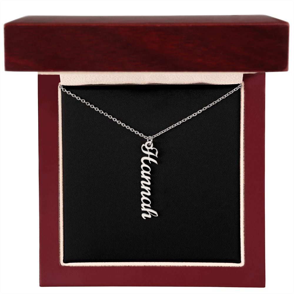 Personalized Vertical Name Necklace v2